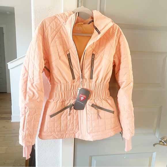 NWT Free People All Prepped Ski Winter Jacket Watermelon Peach - Picture 2 of 4
